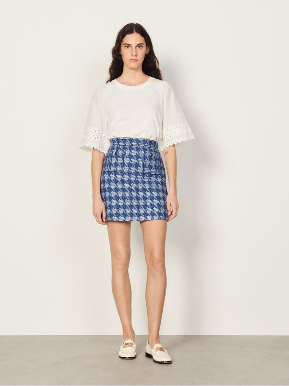SANDRO TWEED SKIRT